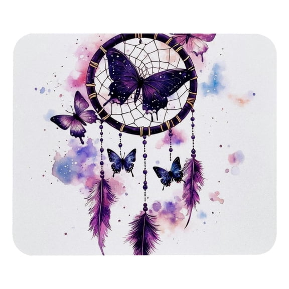 PhooArto Comfortable Mouse Pad Color Dreamcatcher Butterflies Galaxy Desktop Mousepad , 21 x 25 cm Mouse Mat, Non-Slip Rubber Base, Improves Speed and Precision