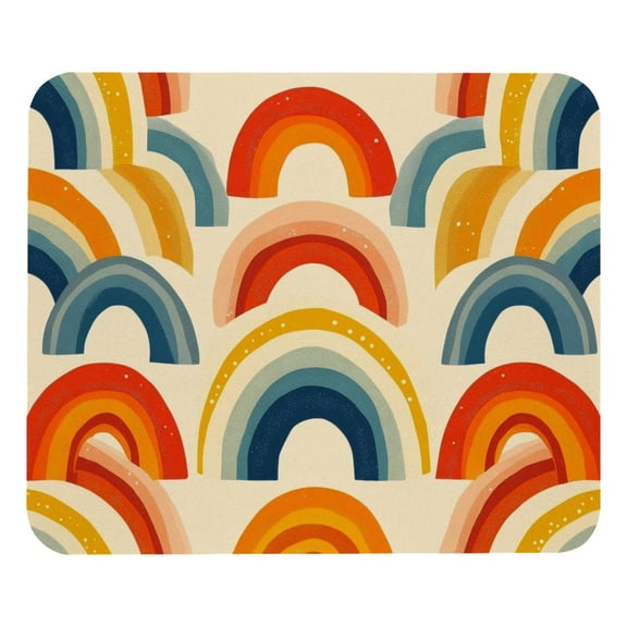 PhooArto Comfortable Mouse Pad Colorful Rainbow Pattern Desktop Mousepad , 21 x 25 cm Mouse Mat, Non-Slip Rubber Base, Improves Speed and Precision