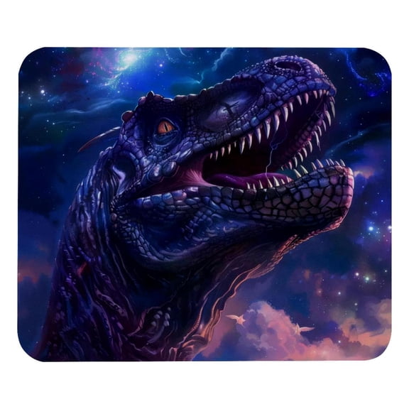 PhooArto Comfortable Mouse Pad Cool Dinosaur on Fantasy Galaxy Desktop Mousepad , 21 x 25 cm Mouse Mat, Non-Slip Rubber Base, Improves Speed and Precision