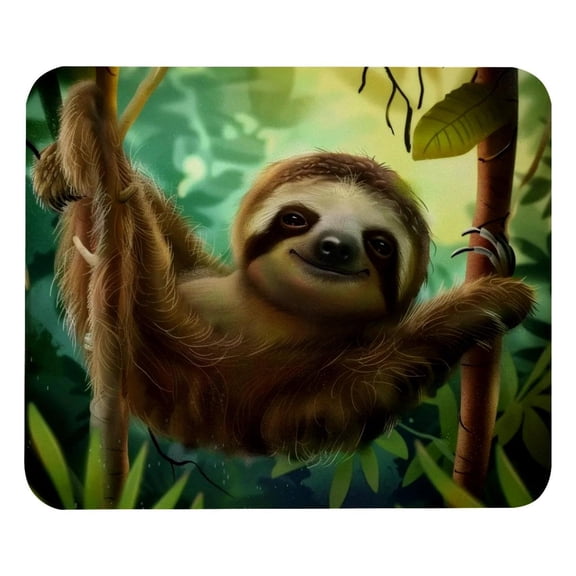 PhooArto Comfortable Mouse Pad Cute Animal Sloth Desktop Mousepad , 21 x 25 cm Mouse Mat, Non-Slip Rubber Base, Improves Speed and Precision