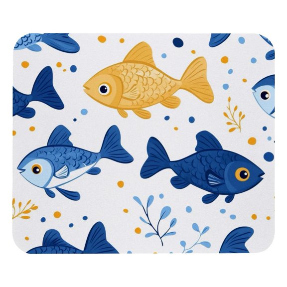 PhooArto Comfortable Mouse Pad Cute Cartoon Fish Pattern Desktop Mousepad , 21 x 25 cm Mouse Mat, Non-Slip Rubber Base, Improves Speed and Precision