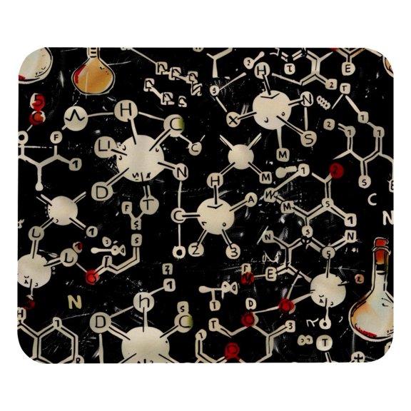 PhooArto Comfortable Mouse Pad Cute Chemistry Equation Pattern Desktop Mousepad , 21 x 25 cm Mouse Mat, Non-Slip Rubber Base, Improves Speed and Precision