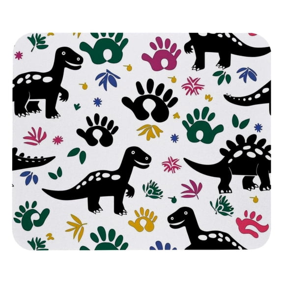 PhooArto Comfortable Mouse Pad Cute Dinosaurs Paws Pattern Desktop Mousepad , 21 x 25 cm Mouse Mat, Non-Slip Rubber Base, Improves Speed and Precision