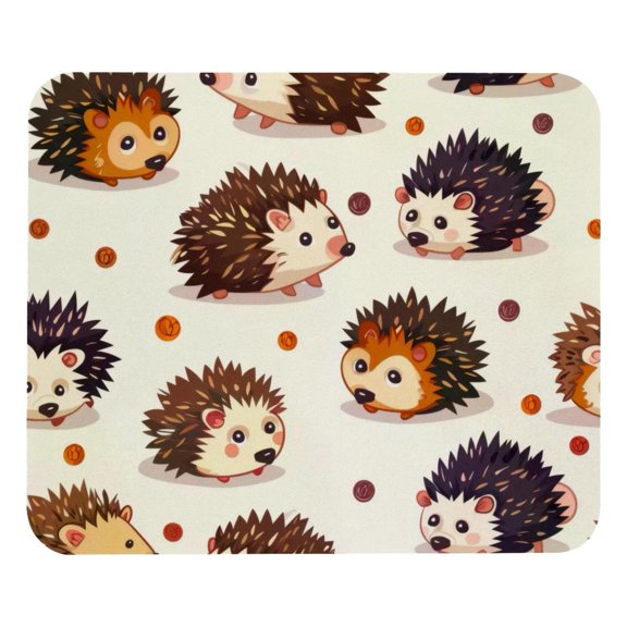 PhooArto Comfortable Mouse Pad Cute Hedgehog Pattern Desktop Mousepad , 21 x 25 cm Mouse Mat, Non-Slip Rubber Base, Improves Speed and Precision