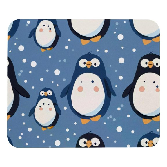 PhooArto Comfortable Mouse Pad Cute Penguin Dots Pattern Desktop Mousepad , 21 x 25 cm Mouse Mat, Non-Slip Rubber Base, Improves Speed and Precision