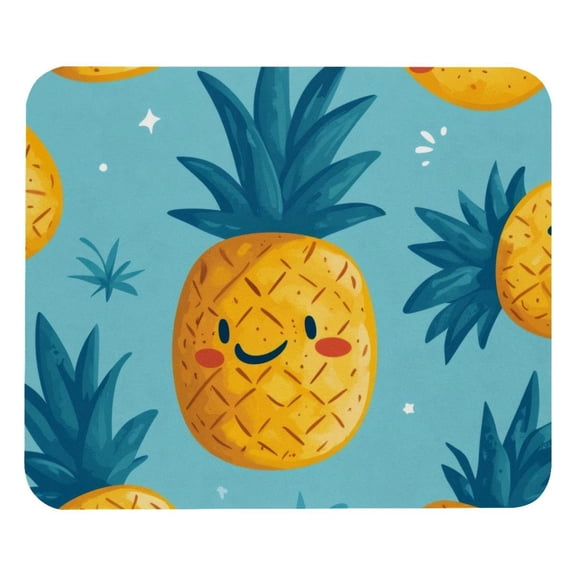 PhooArto Comfortable Mouse Pad Cute Pineapple Pattern Desktop Mousepad , 21 x 25 cm Mouse Mat, Non-Slip Rubber Base, Improves Speed and Precision