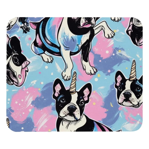 PhooArto Comfortable Mouse Pad Dog Unicorn Pattern Desktop Mousepad , 21 x 25 cm Mouse Mat, Non-Slip Rubber Base, Improves Speed and Precision