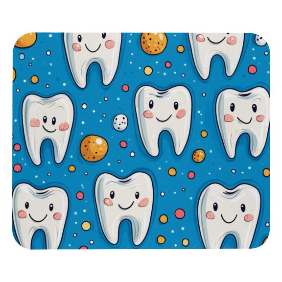 PhooArto Comfortable Mouse Pad Dots Teeth Pattern Desktop Mousepad , 21 x 25 cm Mouse Mat, Non-Slip Rubber Base, Improves Speed and Precision