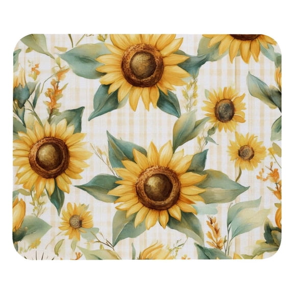 PhooArto Comfortable Mouse Pad Elegant Sunflower Pattern Desktop Mousepad , 21 x 25 cm Mouse Mat, Non-Slip Rubber Base, Improves Speed and Precision