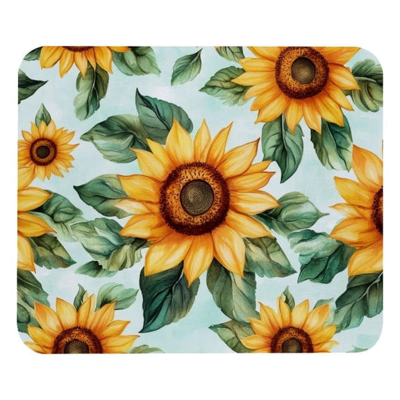 PhooArto Comfortable Mouse Pad Floral Sunflowers Pattern Desktop Mousepad , 21 x 25 cm Mouse Mat, Non-Slip Rubber Base, Improves Speed and Precision