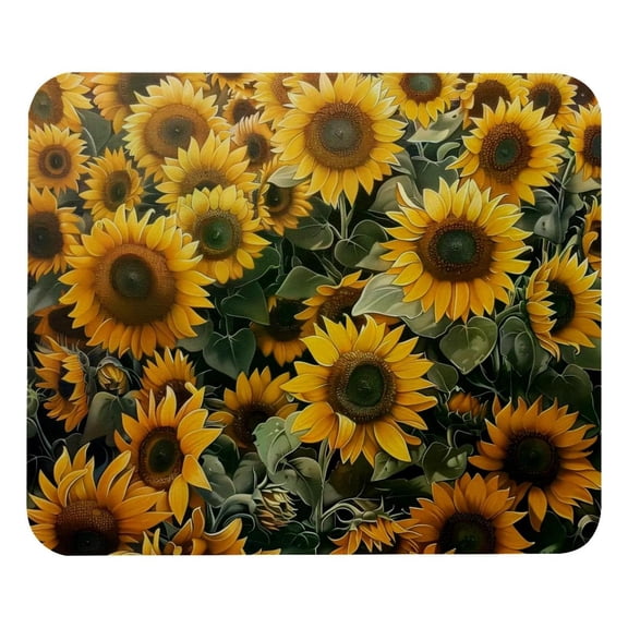 PhooArto Comfortable Mouse Pad Flowers Sunflowers Pattern Desktop Mousepad , 21 x 25 cm Mouse Mat, Non-Slip Rubber Base, Improves Speed and Precision
