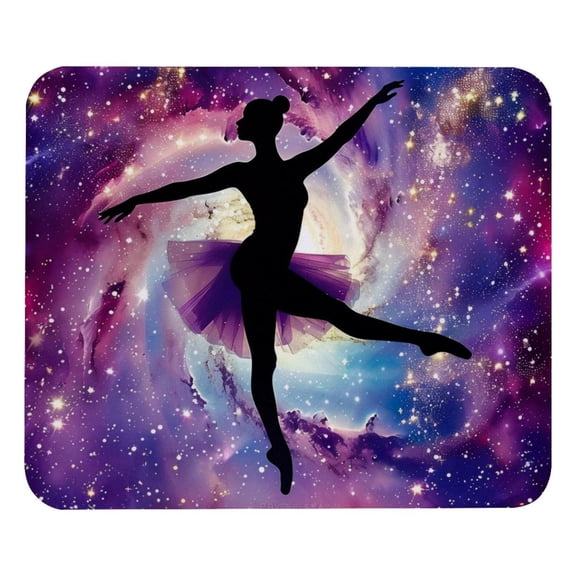PhooArto Comfortable Mouse Pad Galaxy Ballet Dancer Silhouette Desktop Mousepad , 21 x 25 cm Mouse Mat, Non-Slip Rubber Base, Improves Speed and Precision