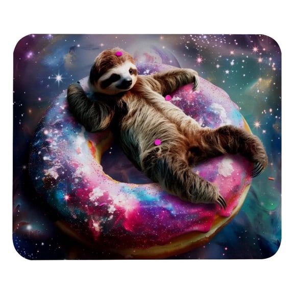 PhooArto Comfortable Mouse Pad Galaxy Donut Sloth Desktop Mousepad , 21 x 25 cm Mouse Mat, Non-Slip Rubber Base, Improves Speed and Precision