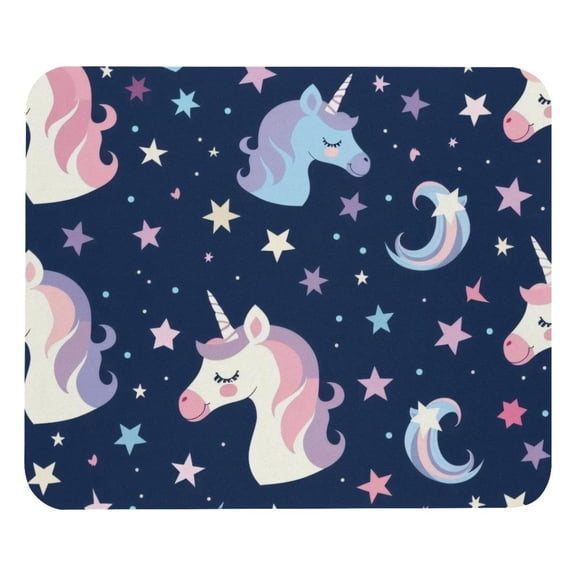 PhooArto Comfortable Mouse Pad Galaxy Unicorn Stars Pattern Desktop Mousepad , 21 x 25 cm Mouse Mat, Non-Slip Rubber Base, Improves Speed and Precision