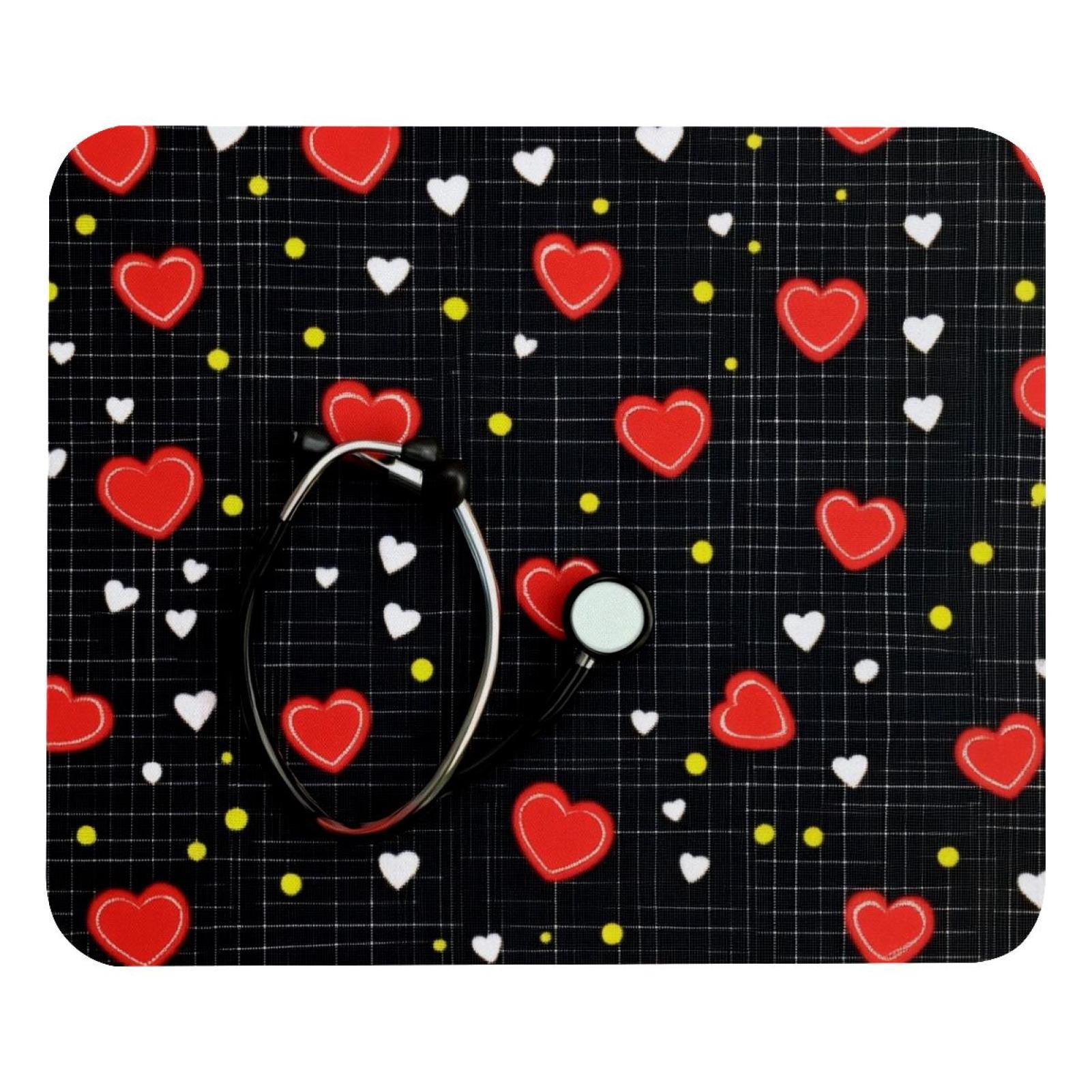 PhooArto Comfortable Mouse Pad Heart Stethoscope Pattern Desktop ...