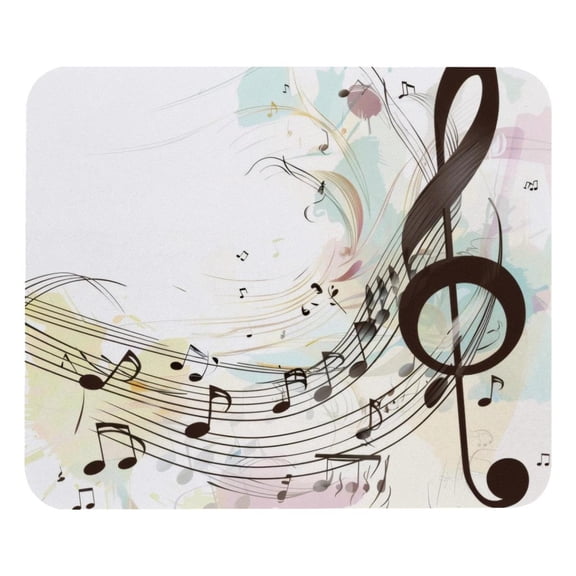 PhooArto Comfortable Mouse Pad Music Note Staff Desktop Mousepad , 21 x 25 cm Mouse Mat, Non-Slip Rubber Base, Improves Speed and Precision