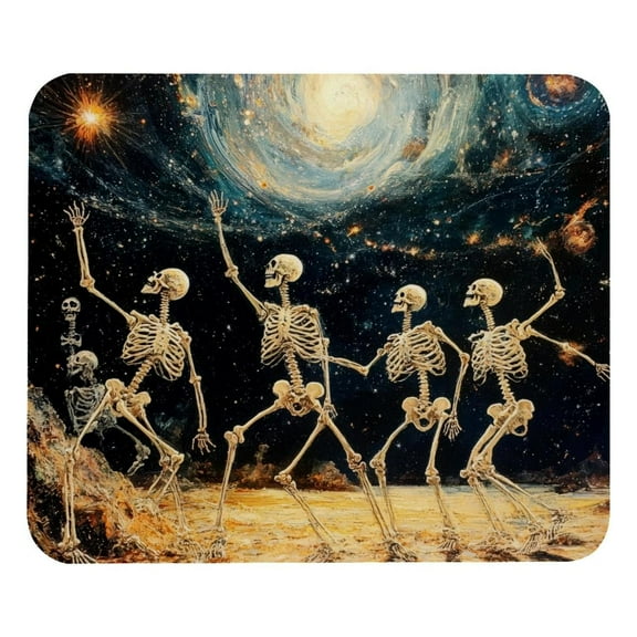 PhooArto Comfortable Mouse Pad Outer Space Skeletons Desktop Mousepad , 21 x 25 cm Mouse Mat, Non-Slip Rubber Base, Improves Speed and Precision