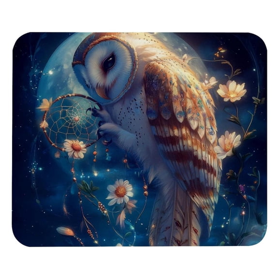 PhooArto Comfortable Mouse Pad Owl Daisy Dreamcatcher Moon Desktop Mousepad , 21 x 25 cm Mouse Mat, Non-Slip Rubber Base, Improves Speed and Precision