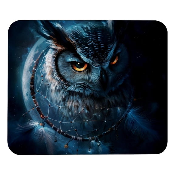 PhooArto Comfortable Mouse Pad Owl Dreamcatcher Moon Desktop Mousepad , 21 x 25 cm Mouse Mat, Non-Slip Rubber Base, Improves Speed and Precision