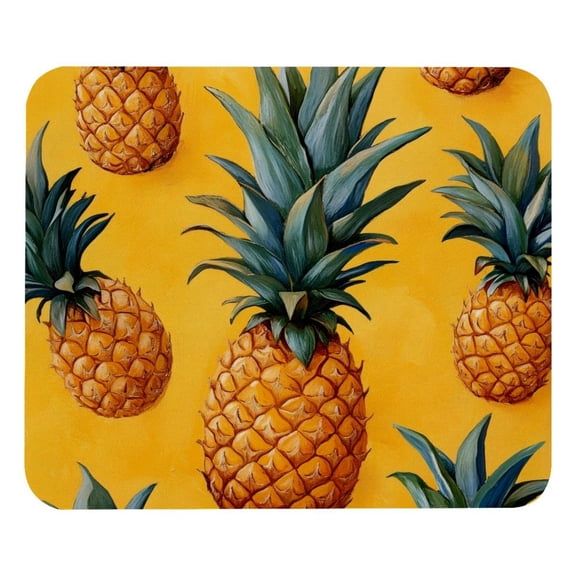 PhooArto Comfortable Mouse Pad Pineapple Patterns Desktop Mousepad , 21 x 25 cm Mouse Mat, Non-Slip Rubber Base, Improves Speed and Precision