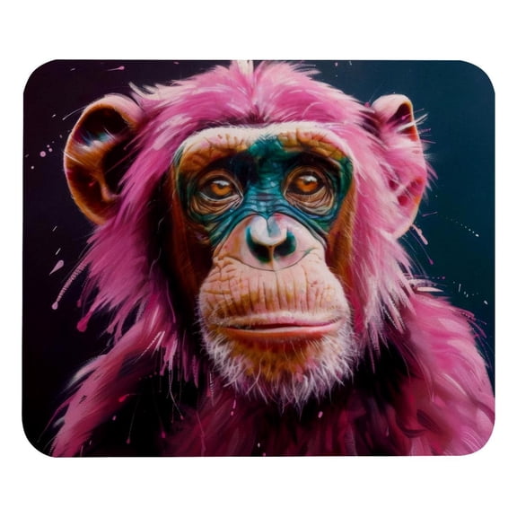 PhooArto Comfortable Mouse Pad Pink Monkey Desktop Mousepad , 21 x 25 cm Mouse Mat, Non-Slip Rubber Base, Improves Speed and Precision