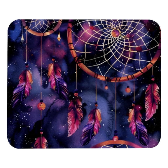 PhooArto Comfortable Mouse Pad Purple Galaxy Dreamcatcher Pattern Desktop Mousepad , 21 x 25 cm Mouse Mat, Non-Slip Rubber Base, Improves Speed and Precision