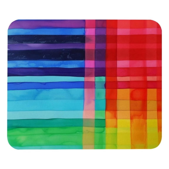 PhooArto Comfortable Mouse Pad Rainbow Color Pattern Desktop Mousepad , 21 x 25 cm Mouse Mat, Non-Slip Rubber Base, Improves Speed and Precision