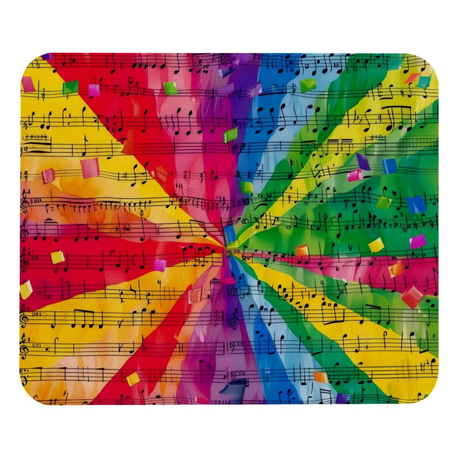 Notes Mouse Pad PhooArto Comfortable Mouse Pad Rainbow Music Notes Desktop Mousepad ...