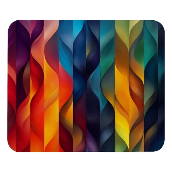 PhooArto Comfortable Mouse Pad Rainbow Pattern Desktop Mousepad , 21 x 25 cm Mouse Mat, Non-Slip Rubber Base, Improves Speed and Precision