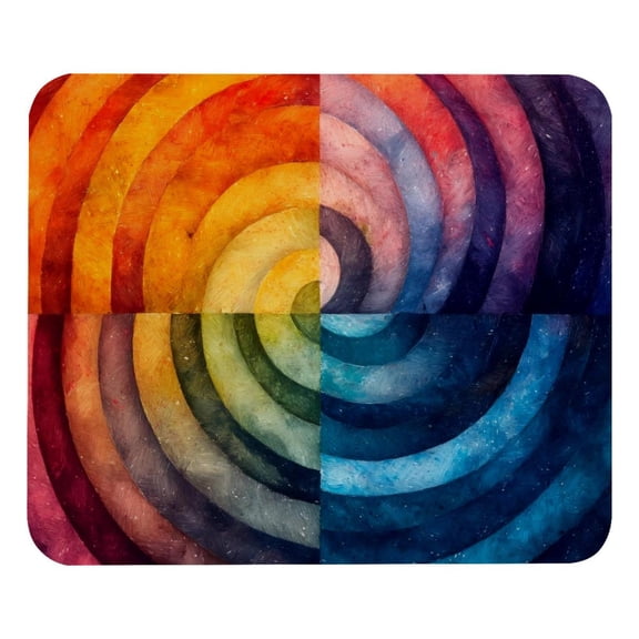 PhooArto Comfortable Mouse Pad Rainbow Swirl Pattern Desktop Mousepad , 21 x 25 cm Mouse Mat, Non-Slip Rubber Base, Improves Speed and Precision