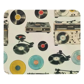 PhooArto Comfortable Mouse Pad Record Player Music Desktop Mousepad , 21 x 25 cm Mouse Mat, Non-Slip Rubber Base, Improves Speed and Precision