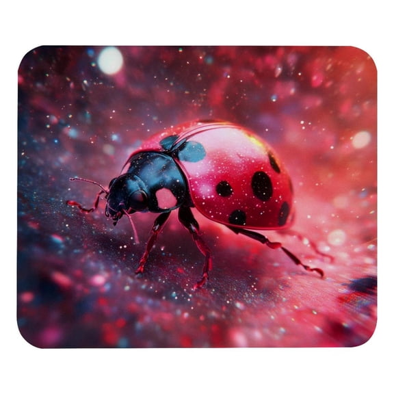 PhooArto Comfortable Mouse Pad Red Ladybugs Desktop Mousepad , 21 x 25 cm Mouse Mat, Non-Slip Rubber Base, Improves Speed and Precision