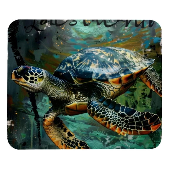 PhooArto Comfortable Mouse Pad Retro Doodle Sea Turtle Desktop Mousepad , 21 x 25 cm Mouse Mat, Non-Slip Rubber Base, Improves Speed and Precision