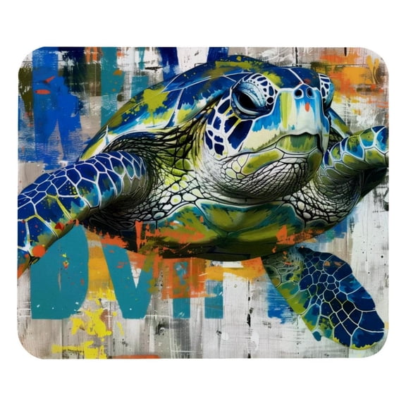 PhooArto Comfortable Mouse Pad Retro Doodle Turtle Desktop Mousepad , 21 x 25 cm Mouse Mat, Non-Slip Rubber Base, Improves Speed and Precision