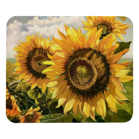 PhooArto Comfortable Mouse Pad Retro Sunflowers Bloom Desktop Mousepad , 21 x 25 cm Mouse Mat, Non-Slip Rubber Base, Improves Speed and Precision