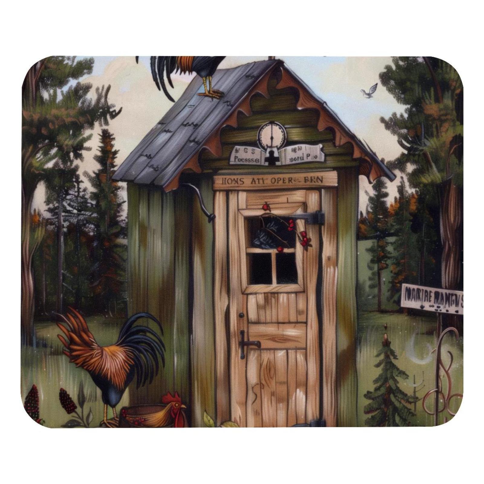 PhooArto Comfortable Mouse Pad Rooster Stood on the House Desktop ...
