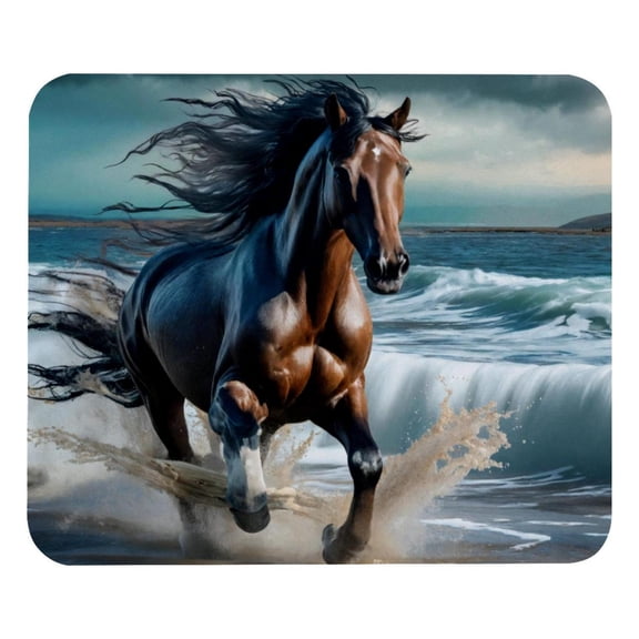 PhooArto Comfortable Mouse Pad Running Horse Desktop Mousepad , 21 x 25 cm Mouse Mat, Non-Slip Rubber Base, Improves Speed and Precision