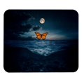 thumbnail image 1 of PhooArto Comfortable Mouse Pad Sea Full Moon Butterfly Desktop Mousepad , 21 x 25 cm Mouse Mat, Non-Slip Rubber Base, Improves Speed and Precision, 1 of 7