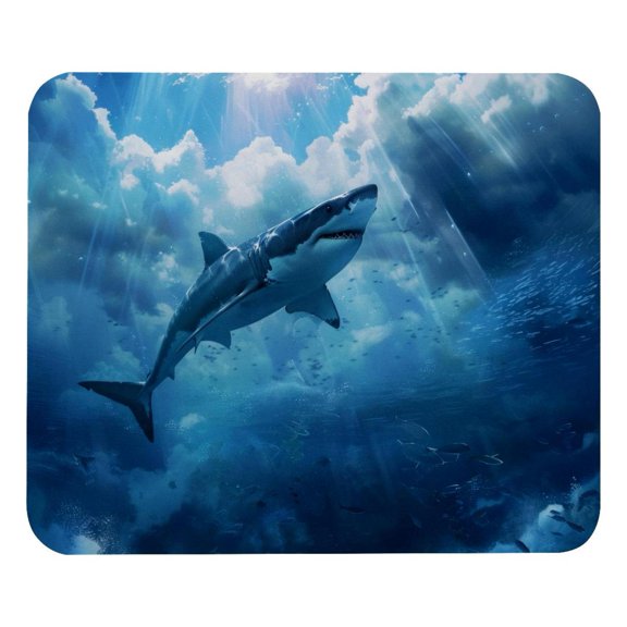 PhooArto Comfortable Mouse Pad Shark Fly Sky Desktop Mousepad , 21 x 25 cm Mouse Mat, Non-Slip Rubber Base, Improves Speed and Precision