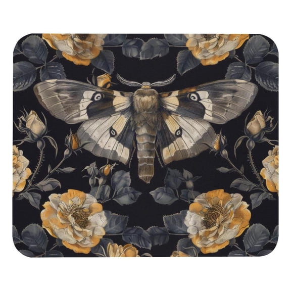 PhooArto Comfortable Mouse Pad Skull Hawk Moth Pattern Desktop Mousepad , 21 x 25 cm Mouse Mat, Non-Slip Rubber Base, Improves Speed and Precision