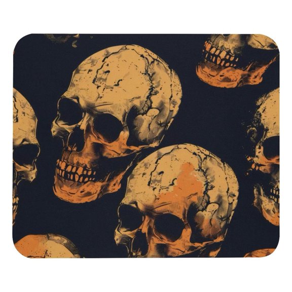 PhooArto Comfortable Mouse Pad Skull Head Pattern Desktop Mousepad , 21 x 25 cm Mouse Mat, Non-Slip Rubber Base, Improves Speed and Precision