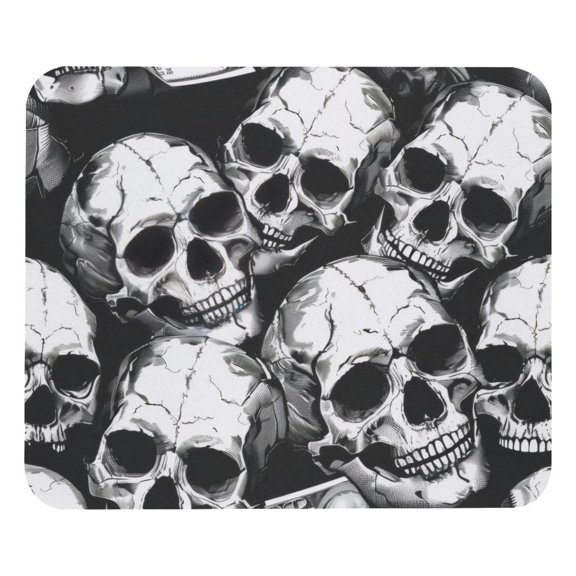 PhooArto Comfortable Mouse Pad Skulls Dollar Patttern Desktop Mousepad , 21 x 25 cm Mouse Mat, Non-Slip Rubber Base, Improves Speed and Precision