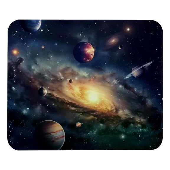 PhooArto Comfortable Mouse Pad Solar System Galaxy Astronomy Universe Desktop Mousepad , 21 x 25 cm Mouse Mat, Non-Slip Rubber Base, Improves Speed and Precision