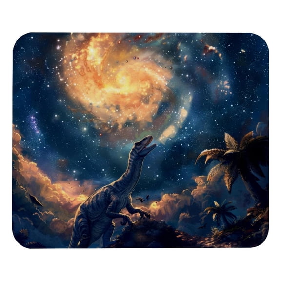 PhooArto Comfortable Mouse Pad Space Galaxy Dinosaur Desktop Mousepad , 21 x 25 cm Mouse Mat, Non-Slip Rubber Base, Improves Speed and Precision