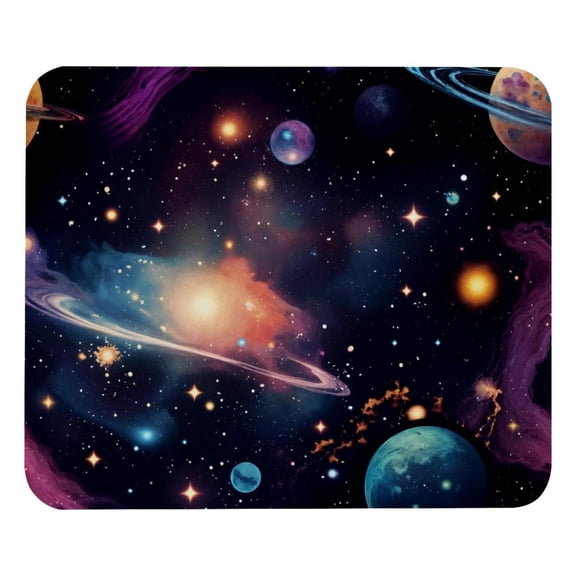 PhooArto Comfortable Mouse Pad Space Stars Universe Cosmic Desktop Mousepad , 21 x 25 cm Mouse Mat, Non-Slip Rubber Base, Improves Speed and Precision