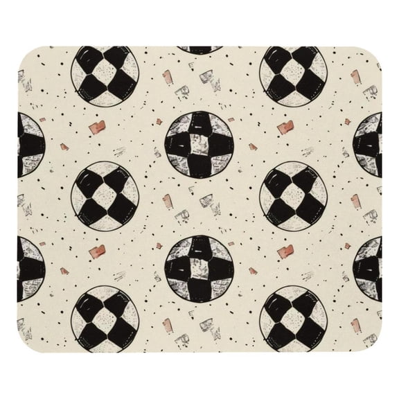 PhooArto Comfortable Mouse Pad Sport Ball Soccer Pattern Desktop Mousepad , 21 x 25 cm Mouse Mat, Non-Slip Rubber Base, Improves Speed and Precision