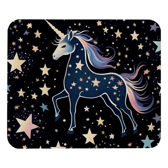 PhooArto Comfortable Mouse Pad Stars Unicorn Patterns Desktop Mousepad , 21 x 25 cm Mouse Mat, Non-Slip Rubber Base, Improves Speed and Precision
