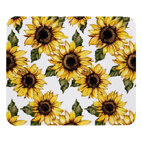 PhooArto Comfortable Mouse Pad Sunflower in White Background Desktop Mousepad , 21 x 25 cm Mouse Mat, Non-Slip Rubber Base, Improves Speed and Precision