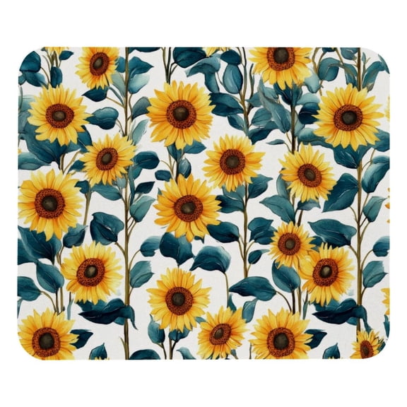 PhooArto Comfortable Mouse Pad Sunflowers Pattern Desktop Mousepad , 21 x 25 cm Mouse Mat, Non-Slip Rubber Base, Improves Speed and Precision
