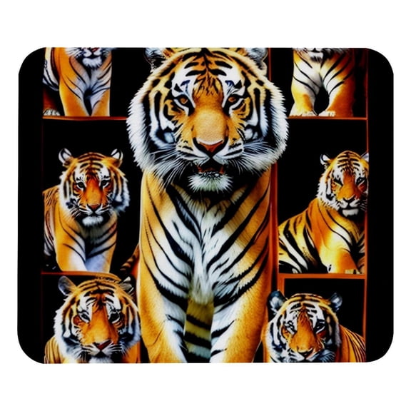 PhooArto Comfortable Mouse Pad Tiger Coming Out Desktop Mousepad , 21 x 25 cm Mouse Mat, Non-Slip Rubber Base, Improves Speed and Precision
